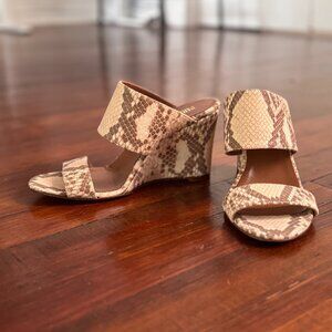 Paris Texas snakeskin wedge sandals nwot